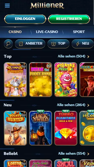 Millioner Casino Spiele