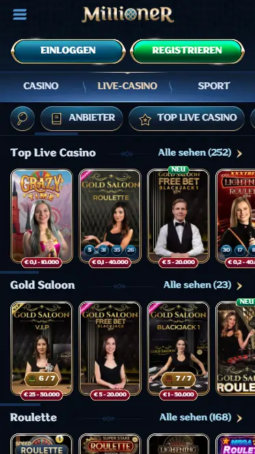 Millioner Live Casino